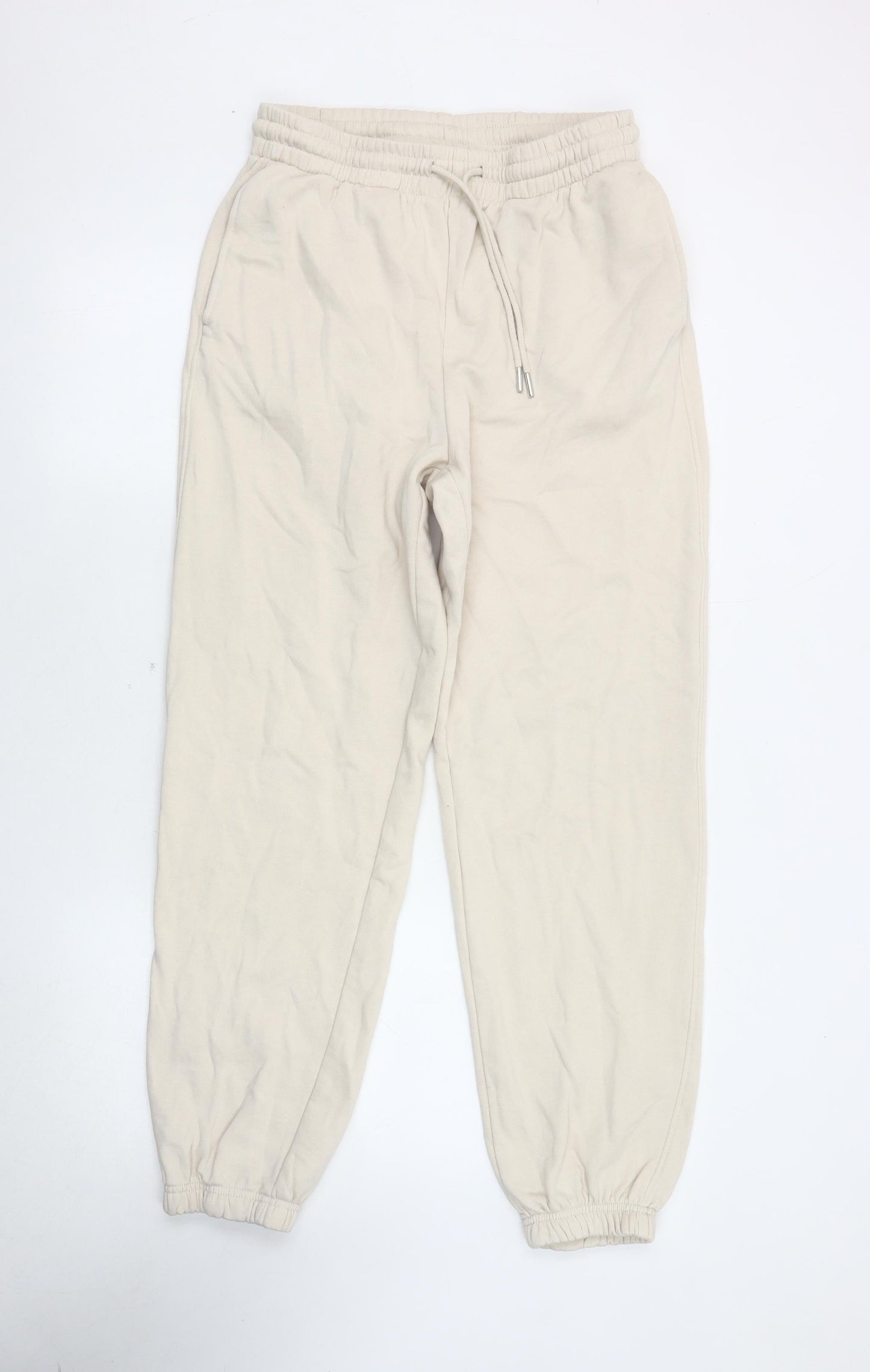 H&M Women's Beige Jogger Trousers Medium