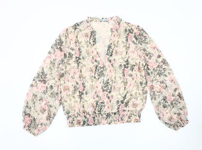 Womens UK Size 14 Oasis Multicoloured Basic Blouse