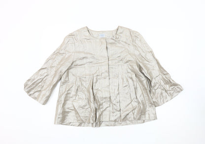 Oasis Women’s Silver Blazer, Size 10, Lightweight