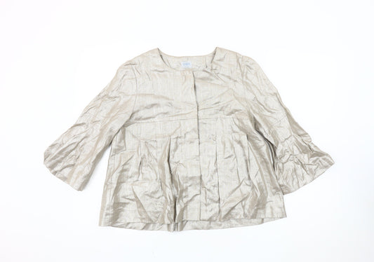 Oasis Women’s Silver Blazer, Size 10, Lightweight