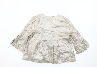 Oasis Women’s Silver Blazer, Size 10, Lightweight