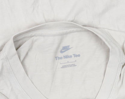 Nike Men's Beige T-Shirt, Short Sleeve, Crew Neck