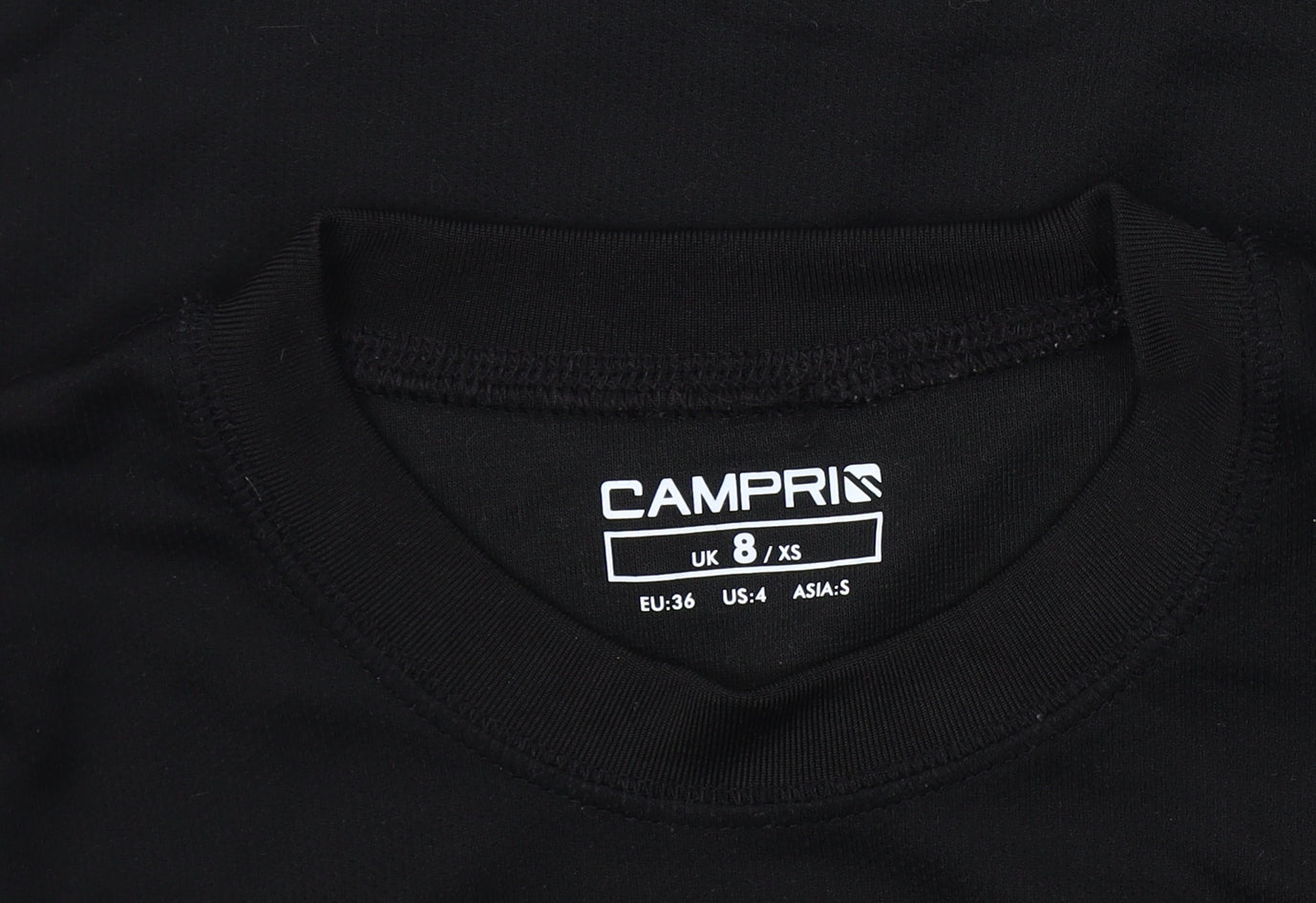 Campri Women's Black XS Long Sleeve Basic T-Shirt
