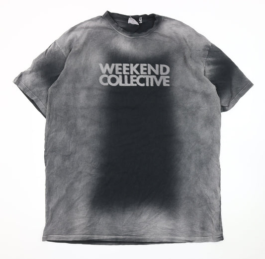 Unisex Adults UK Size M ASOS Black Basic T-Shirt