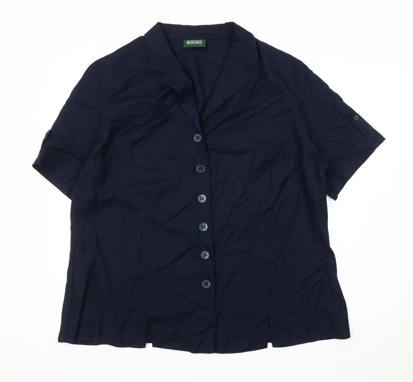 Rowland's Men's Blue Short Sleeve Button-Up Shirt