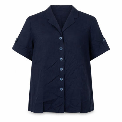 Rowland's Men's Blue Short Sleeve Button-Up Shirt