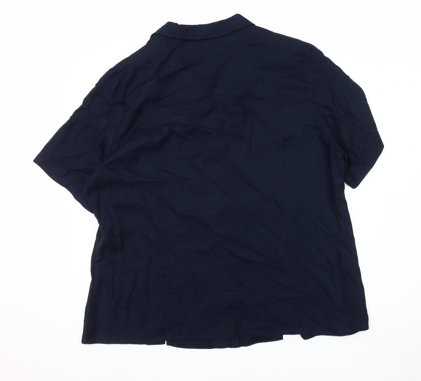 Rowland's Men's Blue Short Sleeve Button-Up Shirt