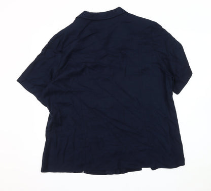Rowland's Men's Blue Short Sleeve Button-Up Shirt