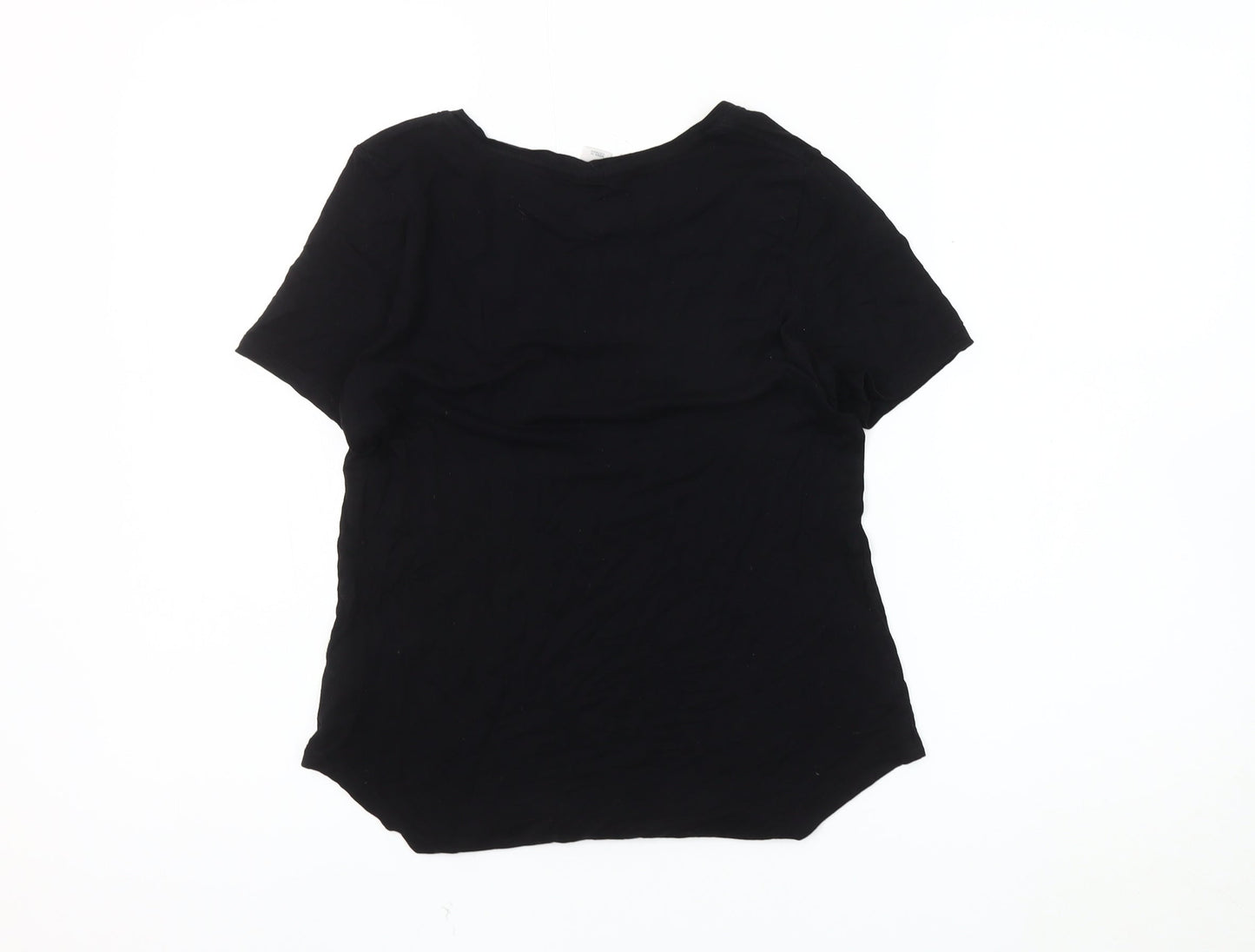 Womens UK Size XS Old Navy Black Basic T-Shirt