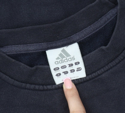 Adidas Men's Black Pullover Sweatshirt S - Logo Accent