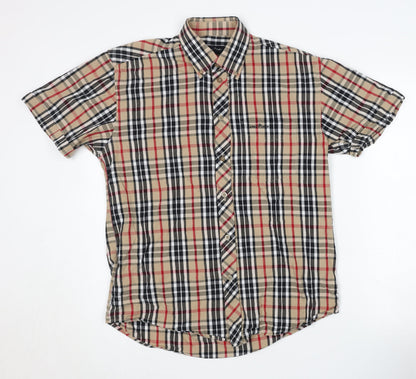 James Pringle Beige Check Button-Up Men's Shirt Size S