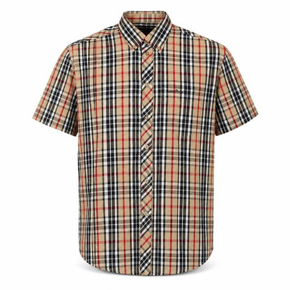 James Pringle Beige Check Button-Up Men's Shirt Size S