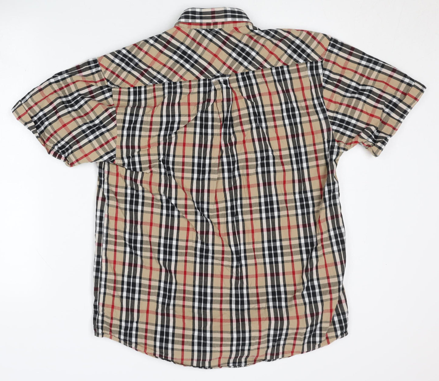 James Pringle Beige Check Button-Up Men's Shirt Size S