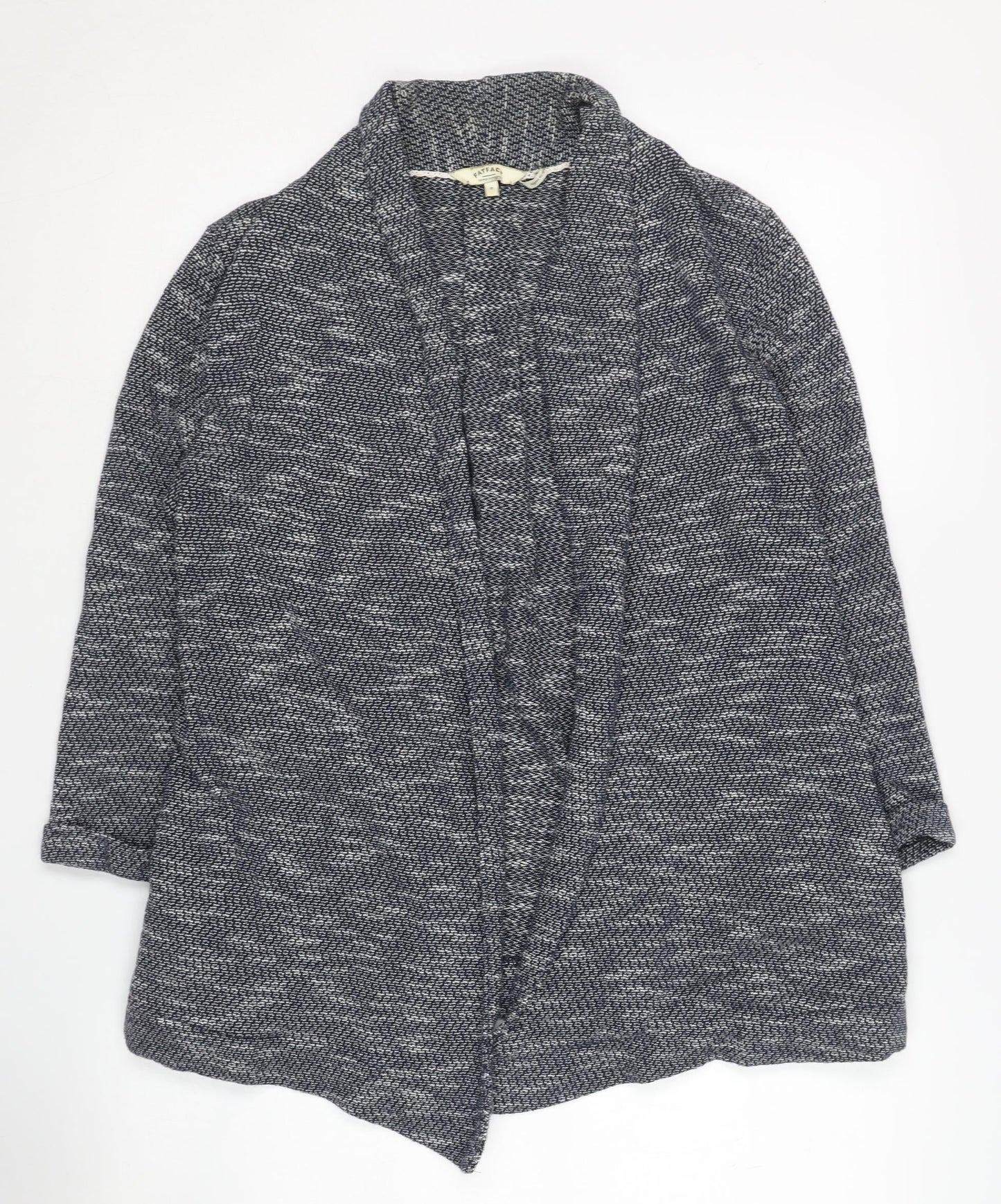 Womens UK Size 8 Fat Face Blue Cardigan Jumper