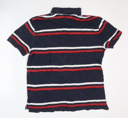 Tommy Hilfiger Men's L Blue Striped Polo