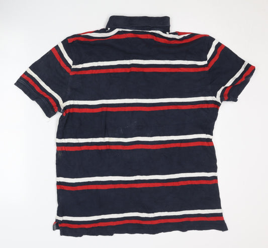 Tommy Hilfiger Men's L Blue Striped Polo