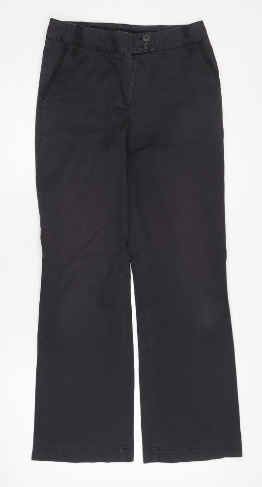 Laura Ashley Women's Black Trousers, Size 8, Straight Leg