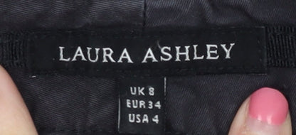 Laura Ashley Women's Black Trousers, Size 8, Straight Leg