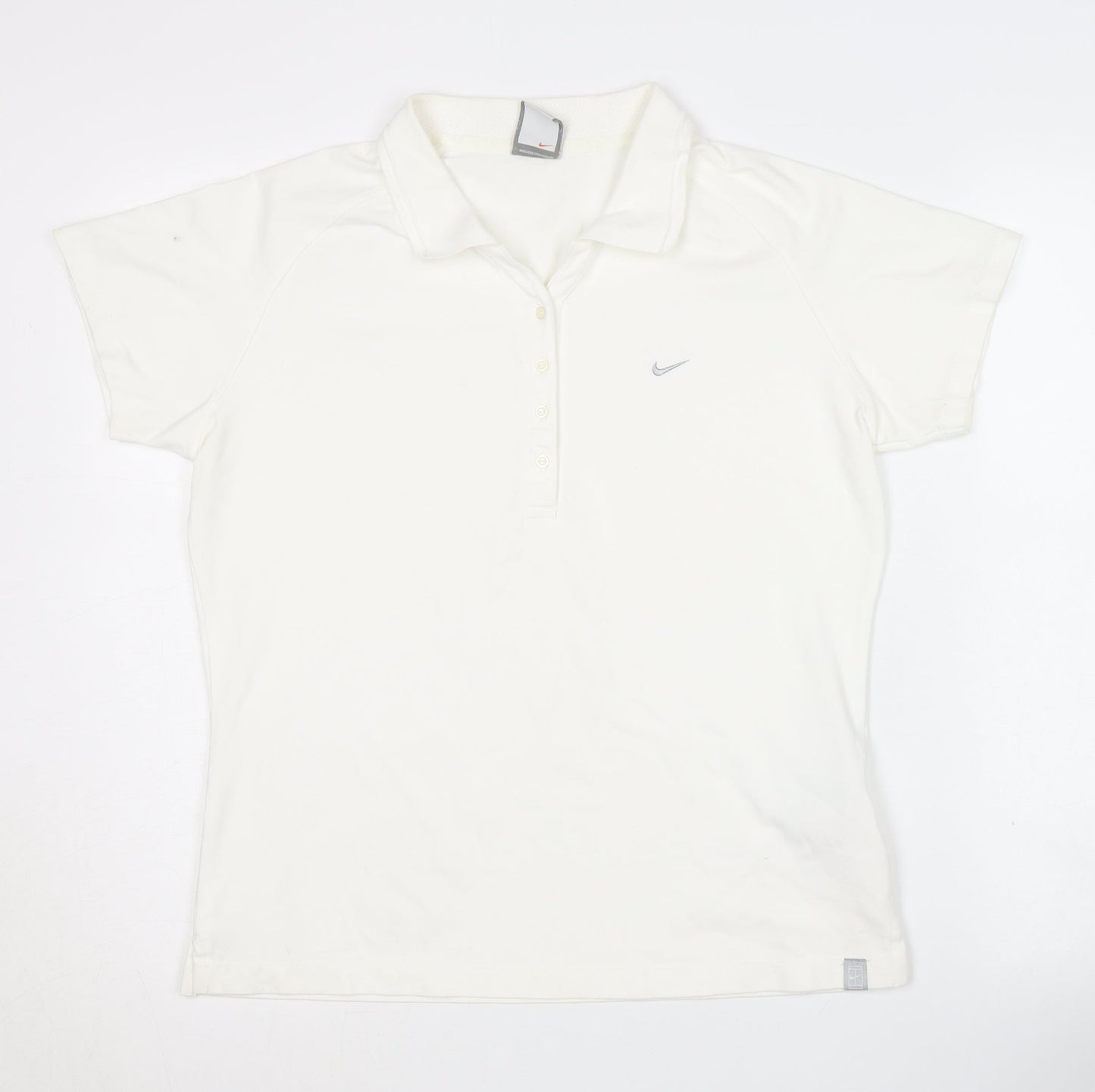 Womens UK Size XL Nike White Basic Polo