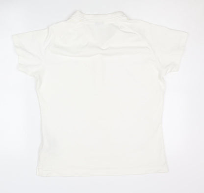 Womens UK Size XL Nike White Basic Polo