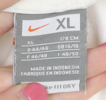 Womens UK Size XL Nike White Basic Polo