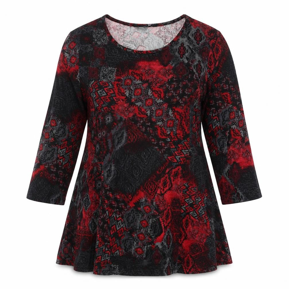 Womens UK Size 16 Isle Collection Red Pullover Jumper