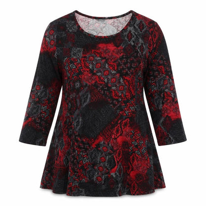 Womens UK Size 16 Isle Collection Red Pullover Jumper