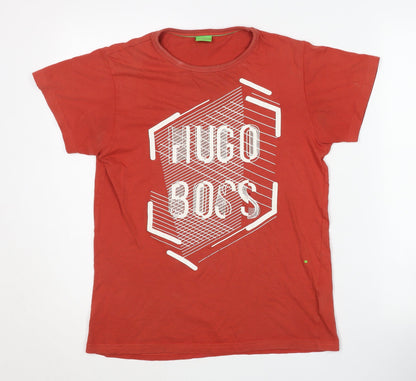 Mens UK Size S HUGO BOSS Red  T-Shirt