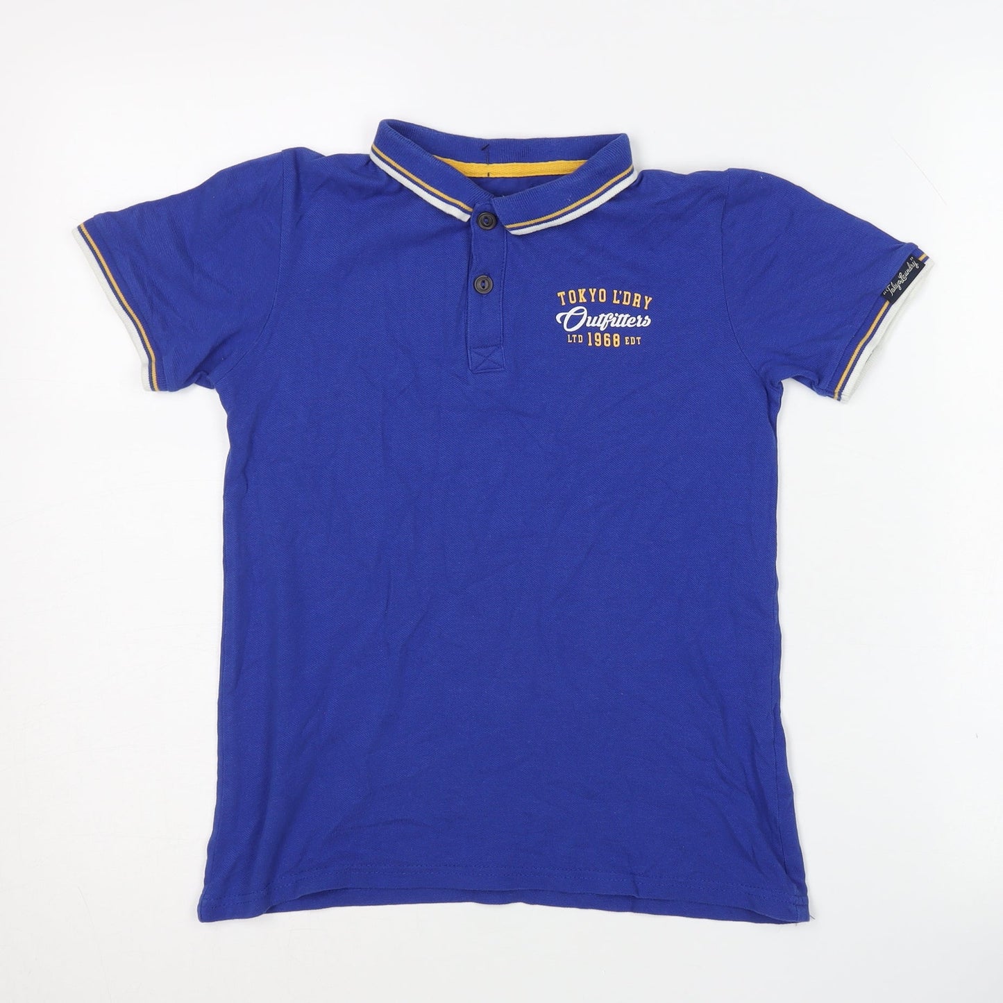 Tokyo Laundry Boys Blue Polo Shirt, Size 9-10, Casual Summer Wear