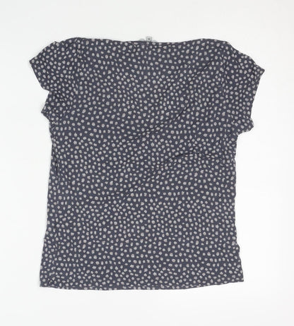 Jasper Conran Women's Blue Animal Print Top Size 10
