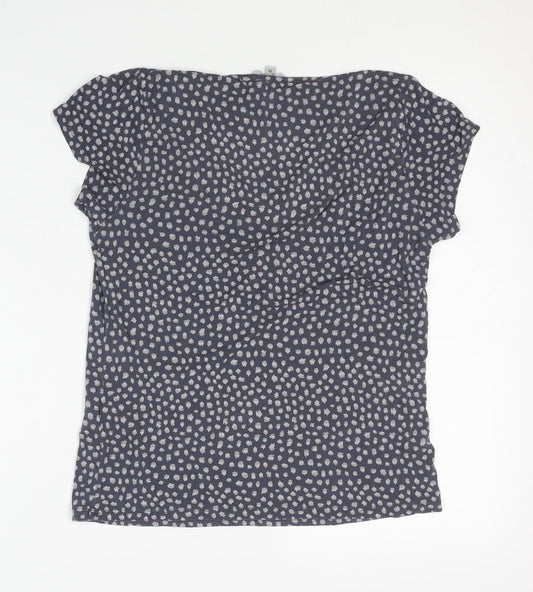 Jasper Conran Women's Blue Animal Print Top Size 10