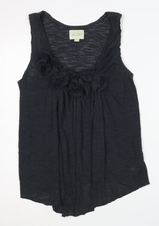 Deletta Women's Black Sleeveless Tank Top - Size S