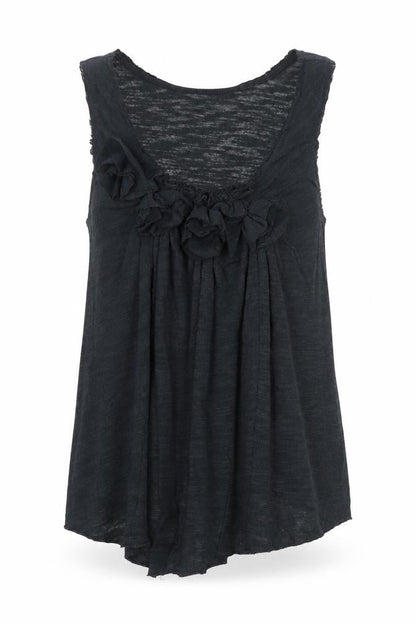Deletta Women's Black Sleeveless Tank Top - Size S