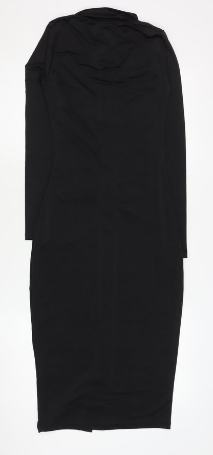 PrettyLittleThing Women's Black Shirt Dress Size 8