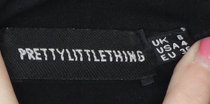 PrettyLittleThing Women's Black Shirt Dress Size 8
