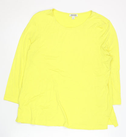 Jaeger Women's Yellow XL Long Sleeve Basic T-Shirt