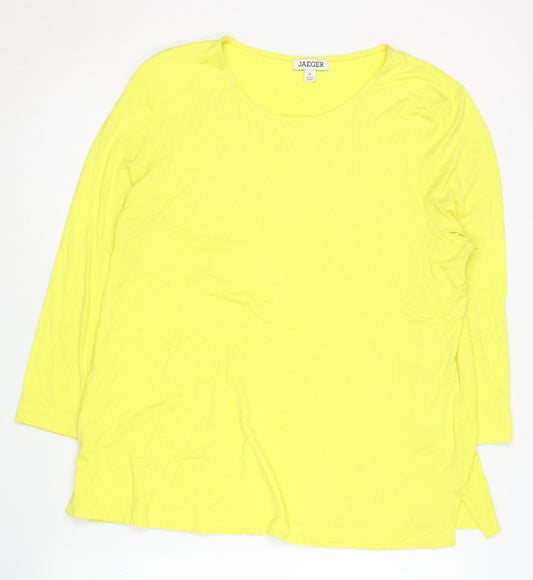Jaeger Women's Yellow XL Long Sleeve Basic T-Shirt