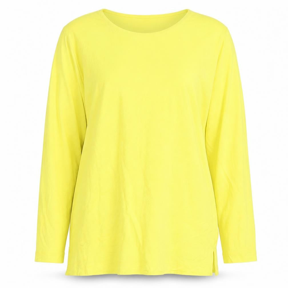 Womens UK Size XL Jaeger Yellow Basic T-Shirt