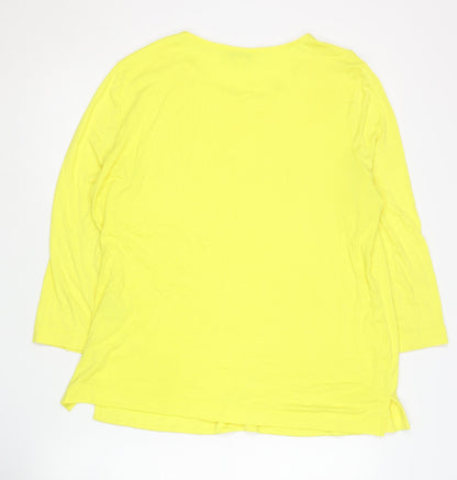 Jaeger Women's Yellow XL Long Sleeve Basic T-Shirt