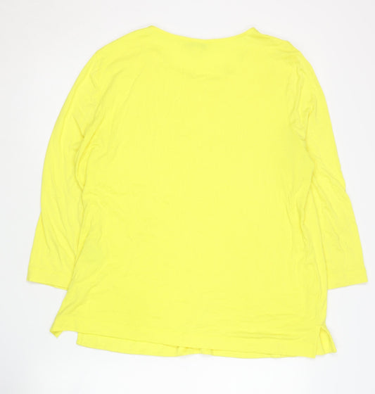 Jaeger Women's Yellow XL Long Sleeve Basic T-Shirt
