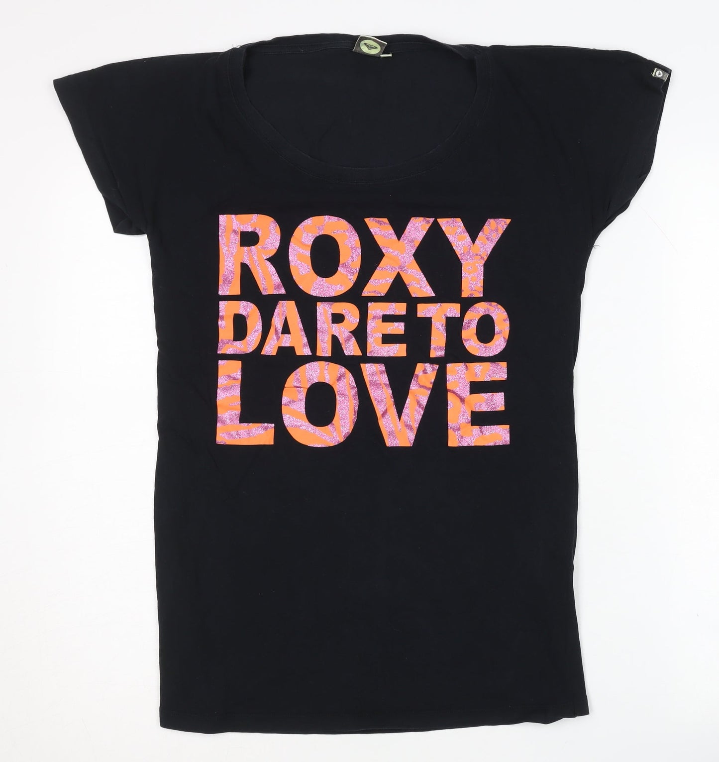 Womens UK Size M ROXY Black Basic T-Shirt