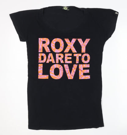 Womens UK Size M ROXY Black Basic T-Shirt