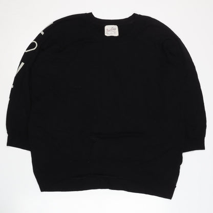 Post Card Black Womens Pullover Sweatshirt Size 6