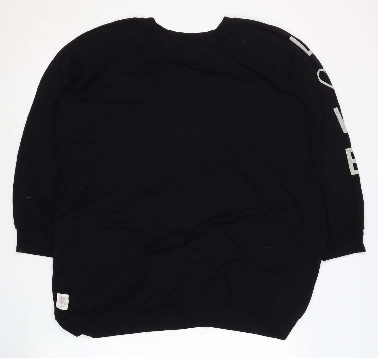 Post Card Black Womens Pullover Sweatshirt Size 6