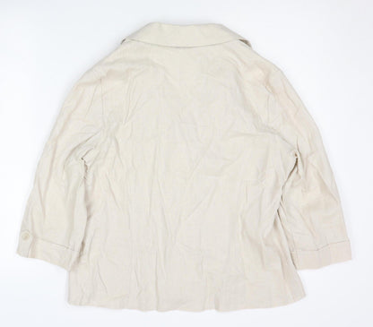 EWM Women's Beige Classic Blazer, Size 14