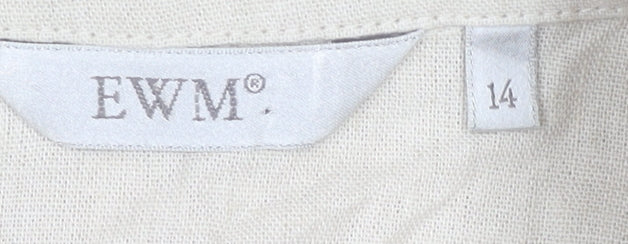 EWM Women's Beige Classic Blazer, Size 14