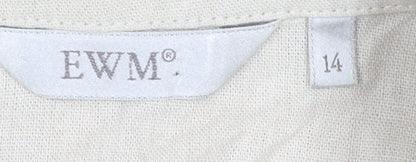 EWM Women's Beige Classic Blazer, Size 14