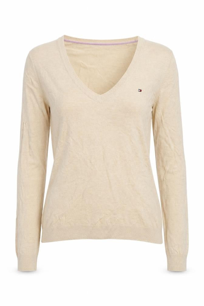 Womens UK Size XS Tommy Hilfiger Beige Pullover Jumper