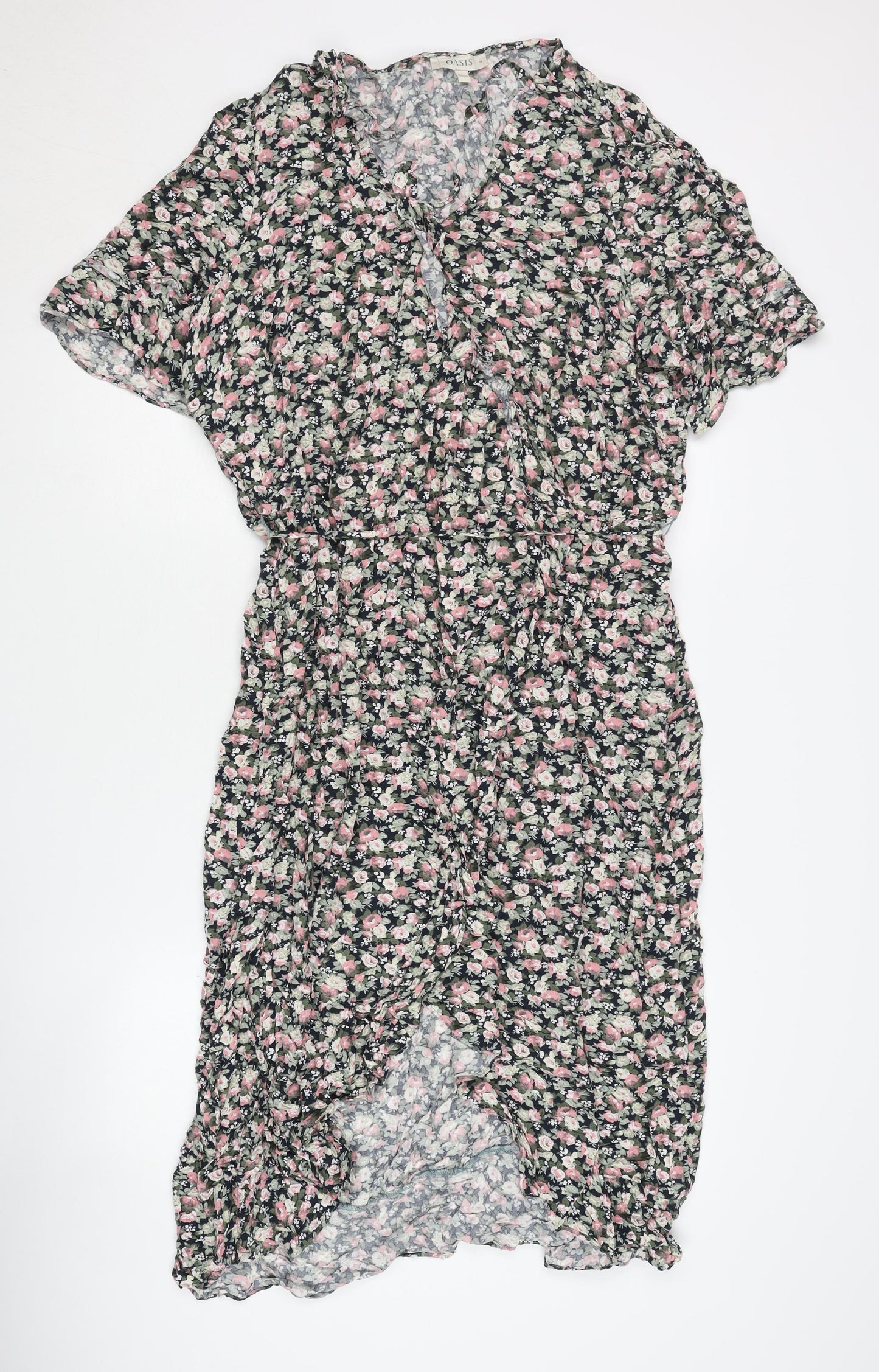 Oasis Women's Multicoloured Floral Dress Size 18