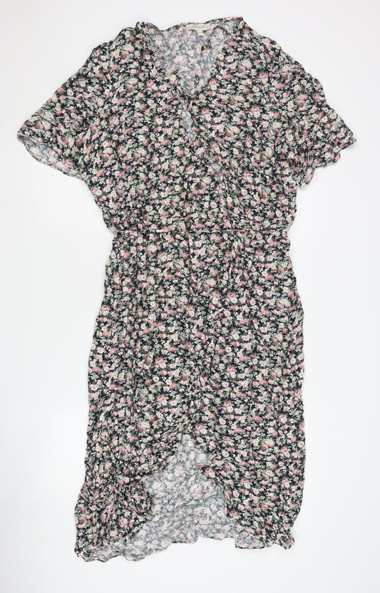 Oasis Women's Multicoloured Floral Dress Size 18